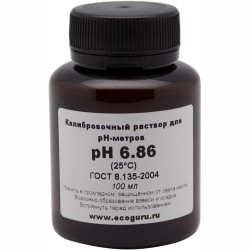 Калибровочный буферный раствор pH 6.86 для pH метров ЭкоГуру.